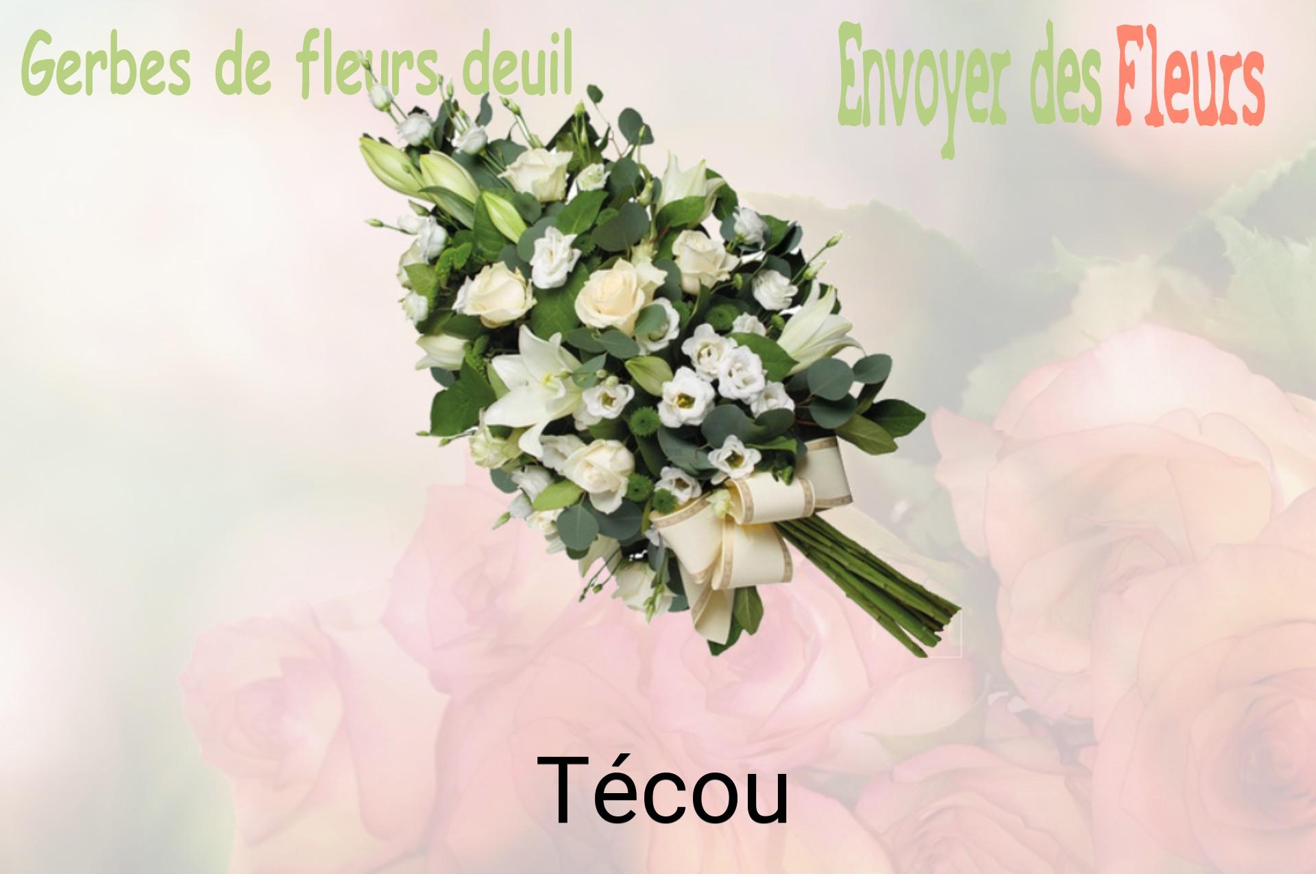 Gerbe de fleurs de deuil livrée à Técou